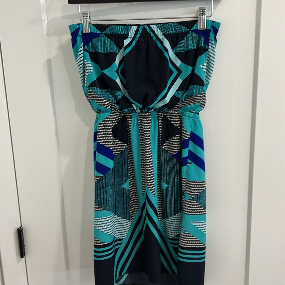 Express Strapless Geometric Patterned Mini Dress … - image 6